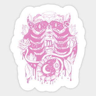 Light Pink Mystic Scorpio Zodiac Sticker